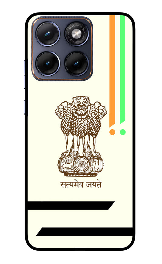 Satyamev Jayate Brown Logo Moto Edge 70 Fusion Glass Case