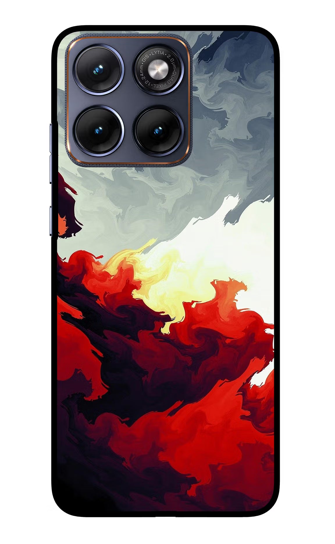 Fire Cloud Moto Edge 70 Fusion Glass Case Back Cover by Casekaro