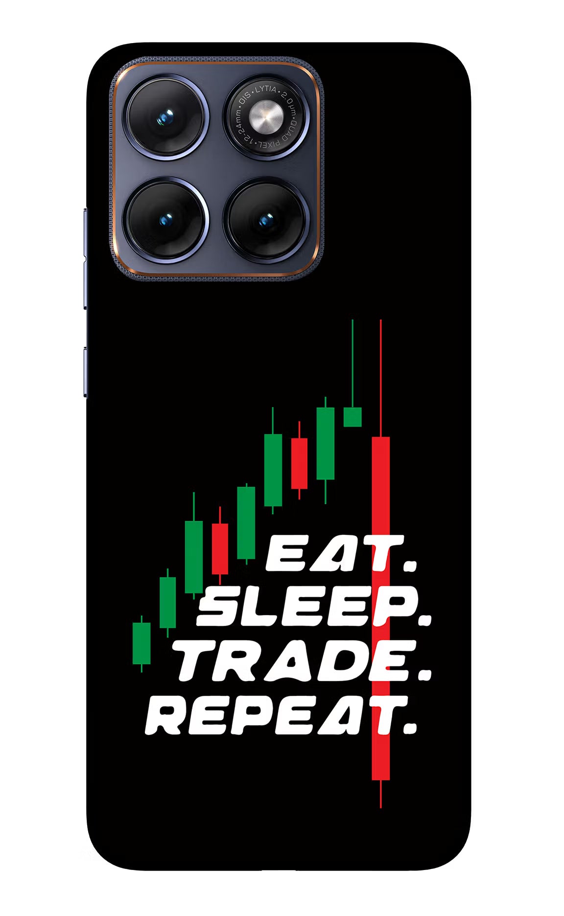Eat Sleep Trade Repeat Moto Edge 70 Fusion Glass Case