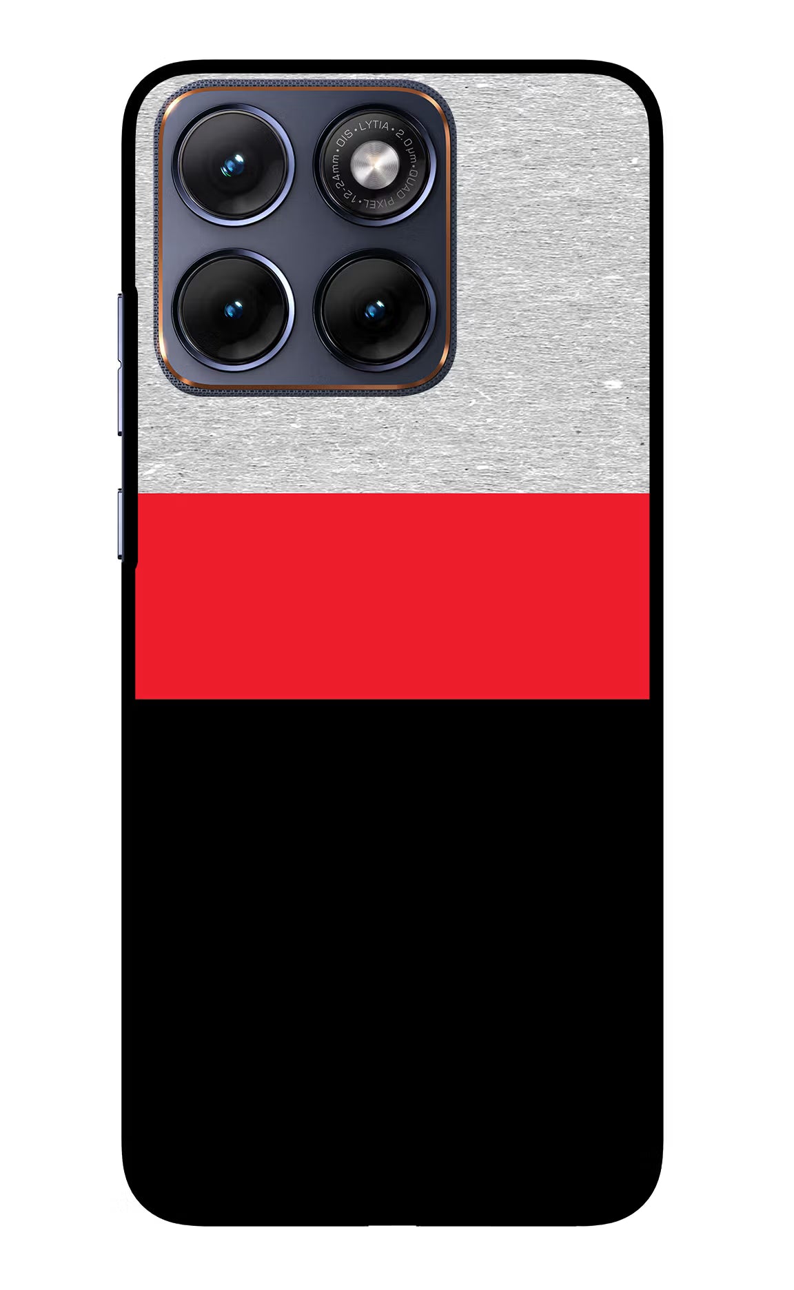 Tri Color Pattern Moto Edge 70 Fusion Glass Case