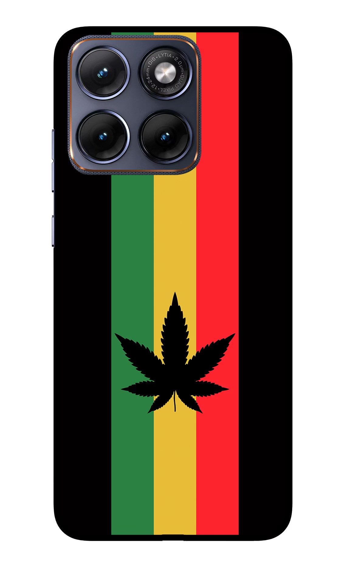 Weed Flag Moto Edge 70 Fusion Glass Case Back Cover by Casekaro