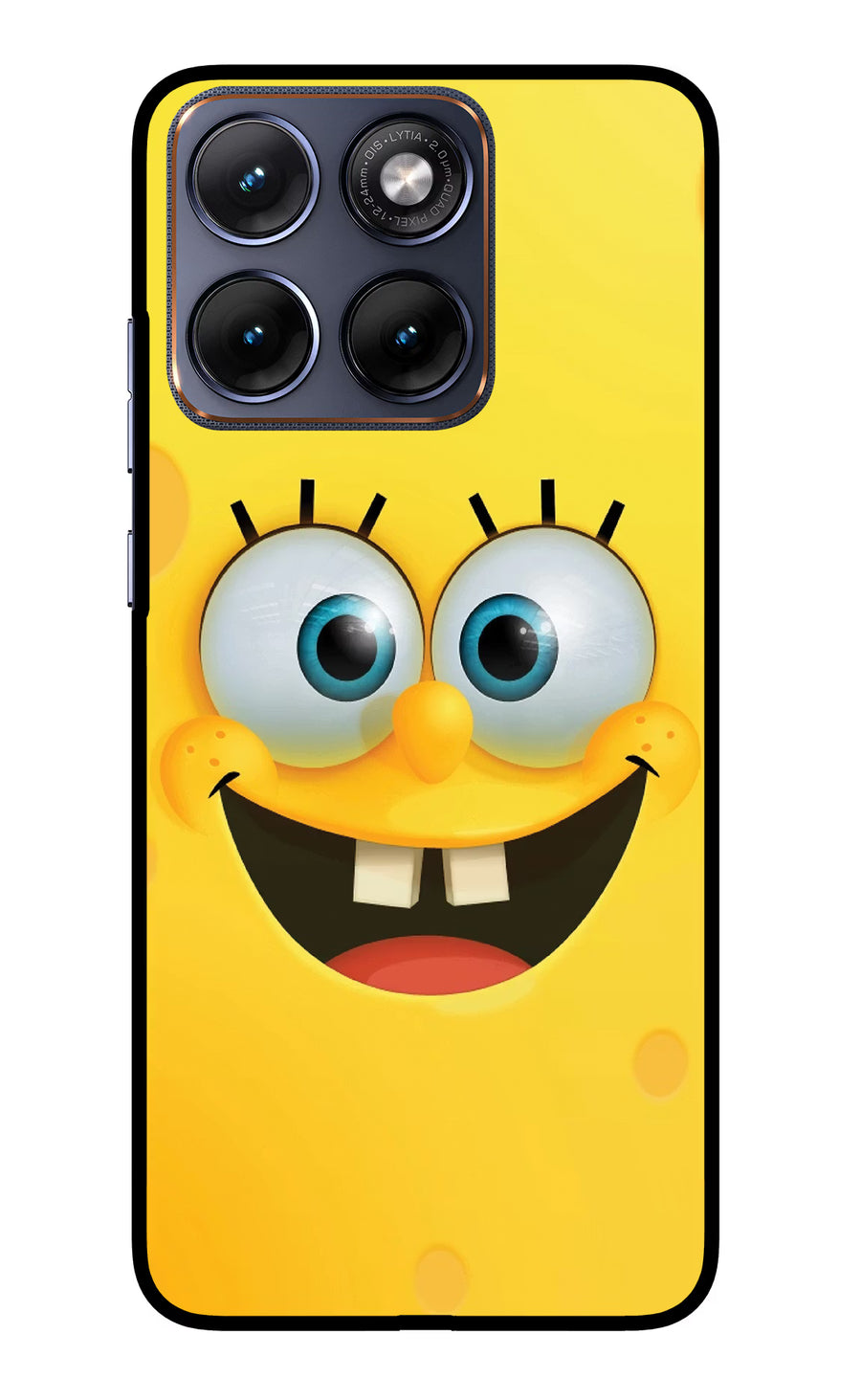 Sponge 1 Moto Edge 70 Fusion Back Cover, Glass case