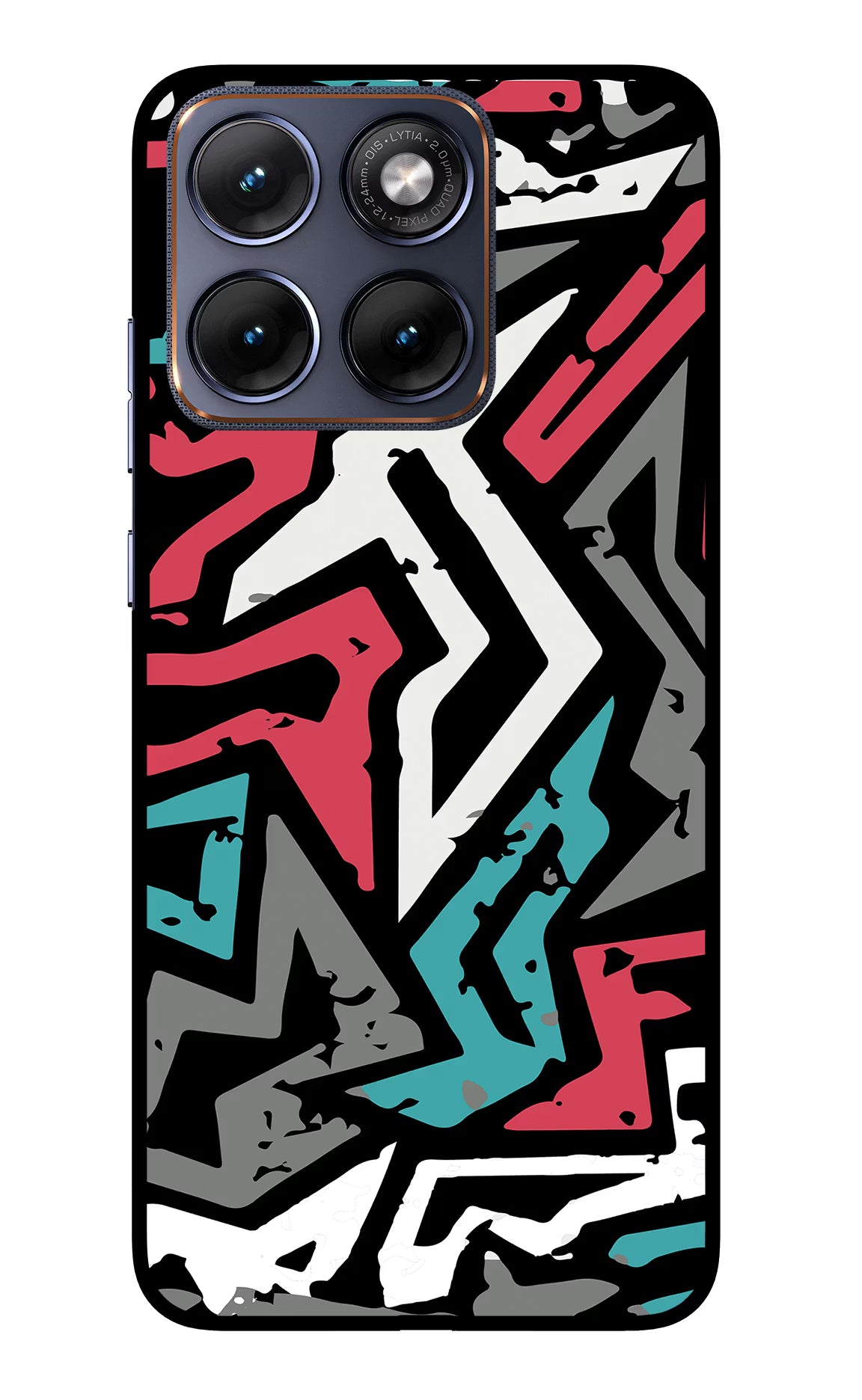 Geometric Graffiti Moto Edge 70 Fusion Glass Case