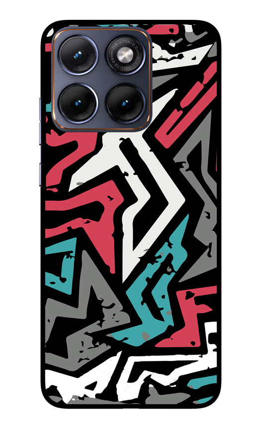 Geometric Graffiti Moto Edge 70 Fusion Glass Case