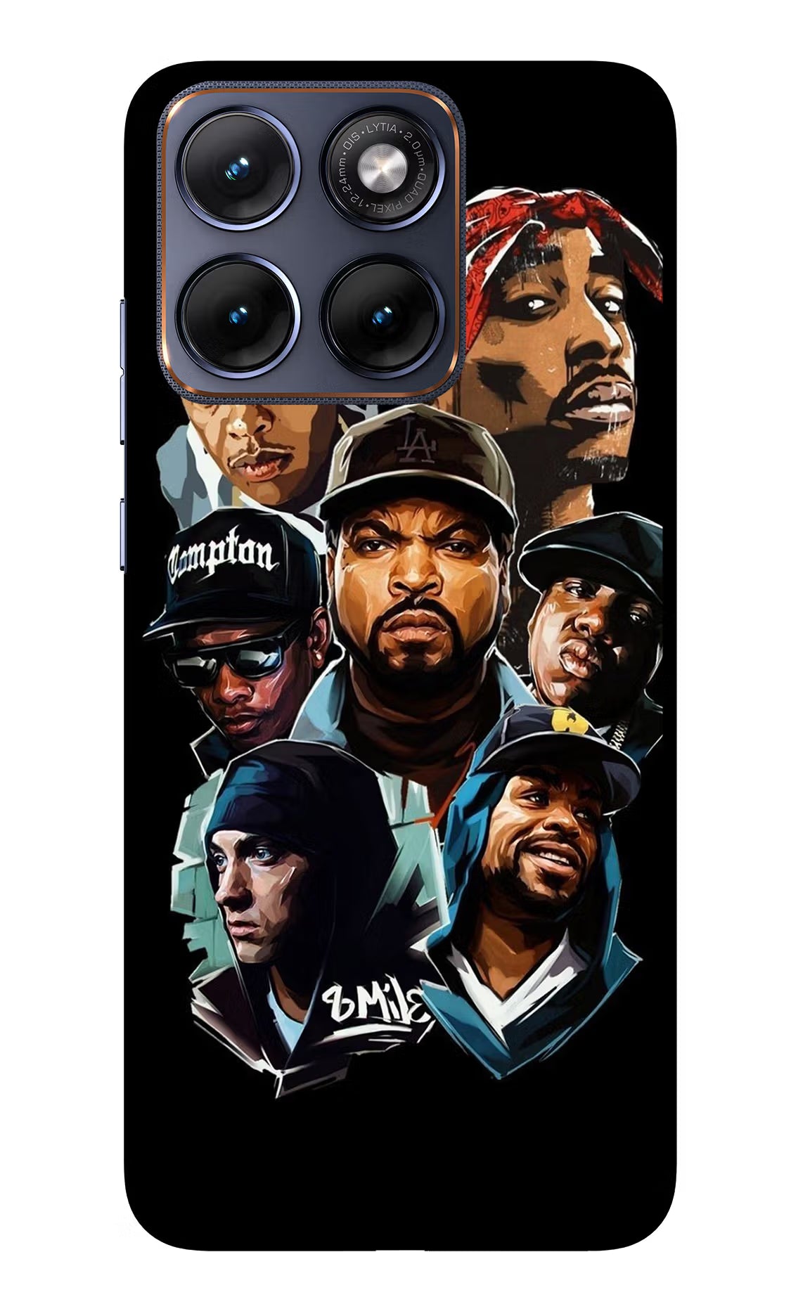 Rappers Moto Edge 70 Fusion Glass Case Back Cover by Casekaro