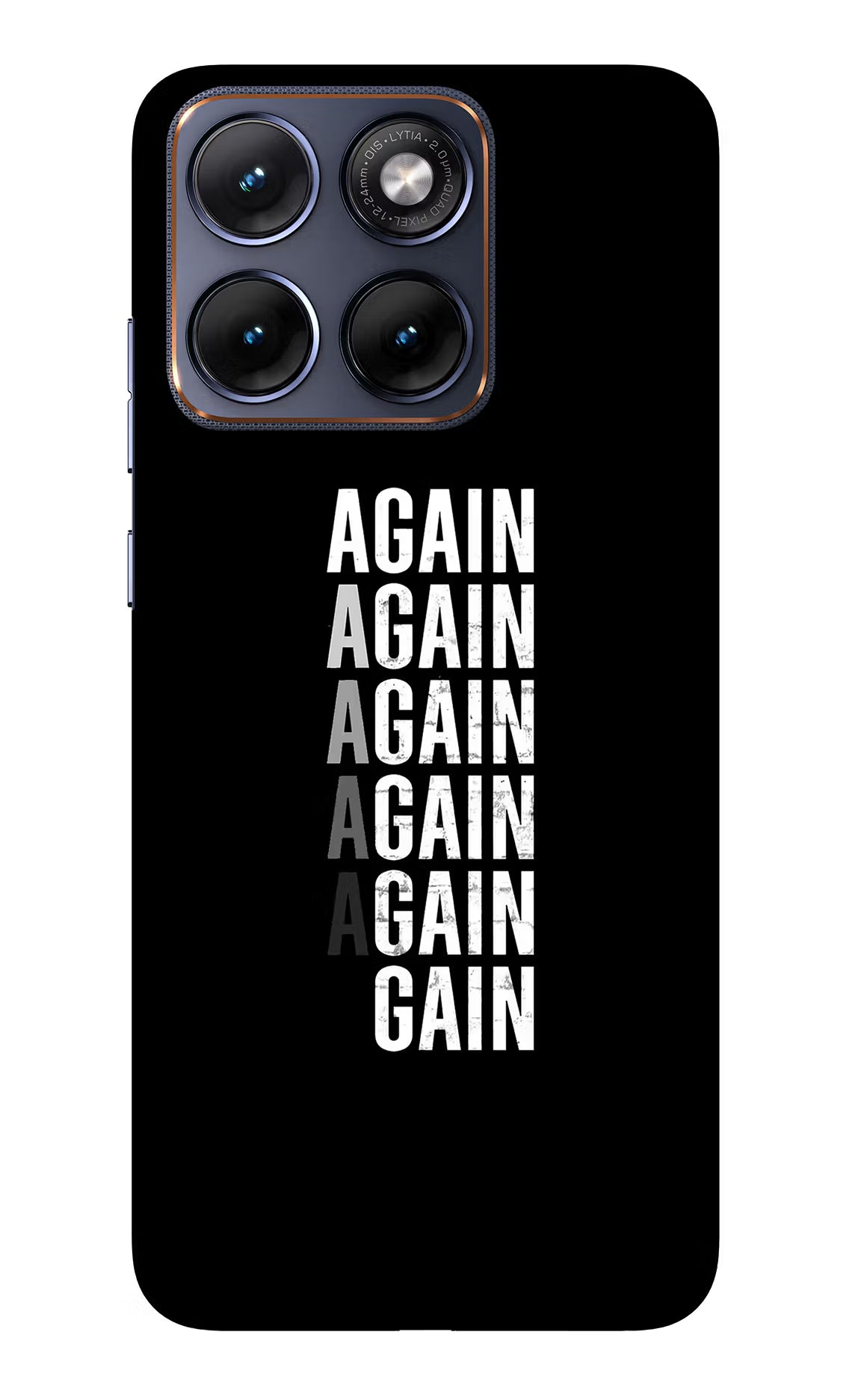 Again Again Gain Moto Edge 70 Fusion Glass Case Back Cover by Casekaro