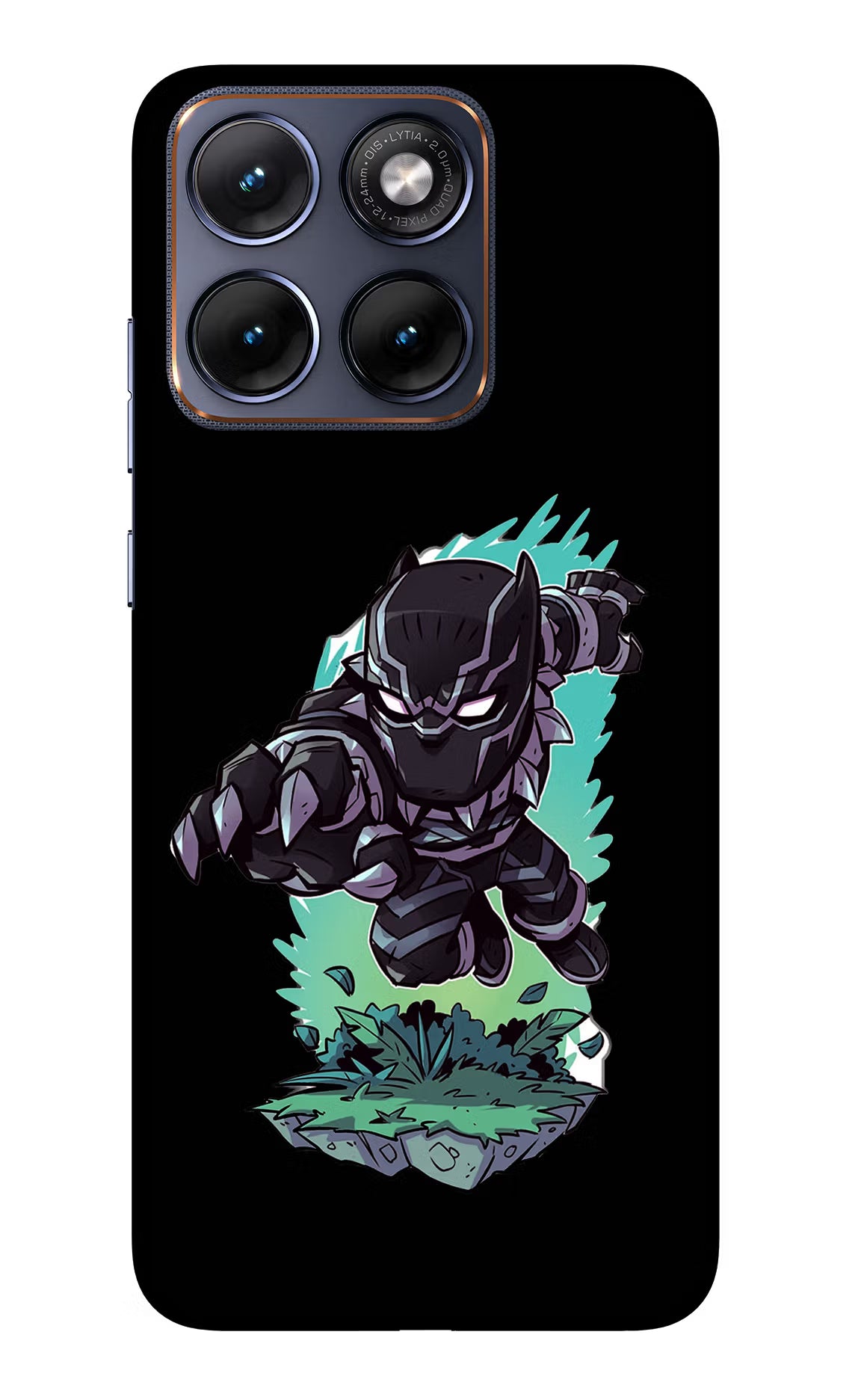 Black Panther Moto Edge 70 Fusion Glass Case