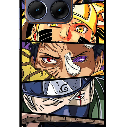 Naruto Character Moto Edge 70 Fusion Glass Case