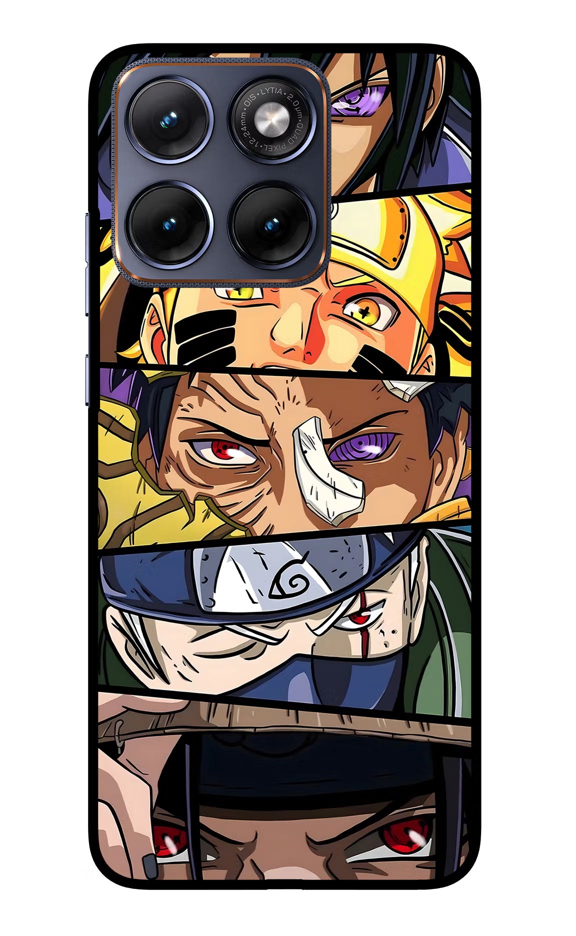 Naruto Character Moto Edge 70 Fusion Glass Case Back Cover by Casekaro