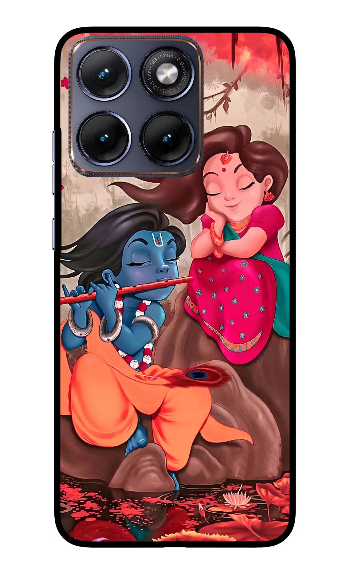 Radhe Krishna Moto Edge 70 Fusion Glass Case