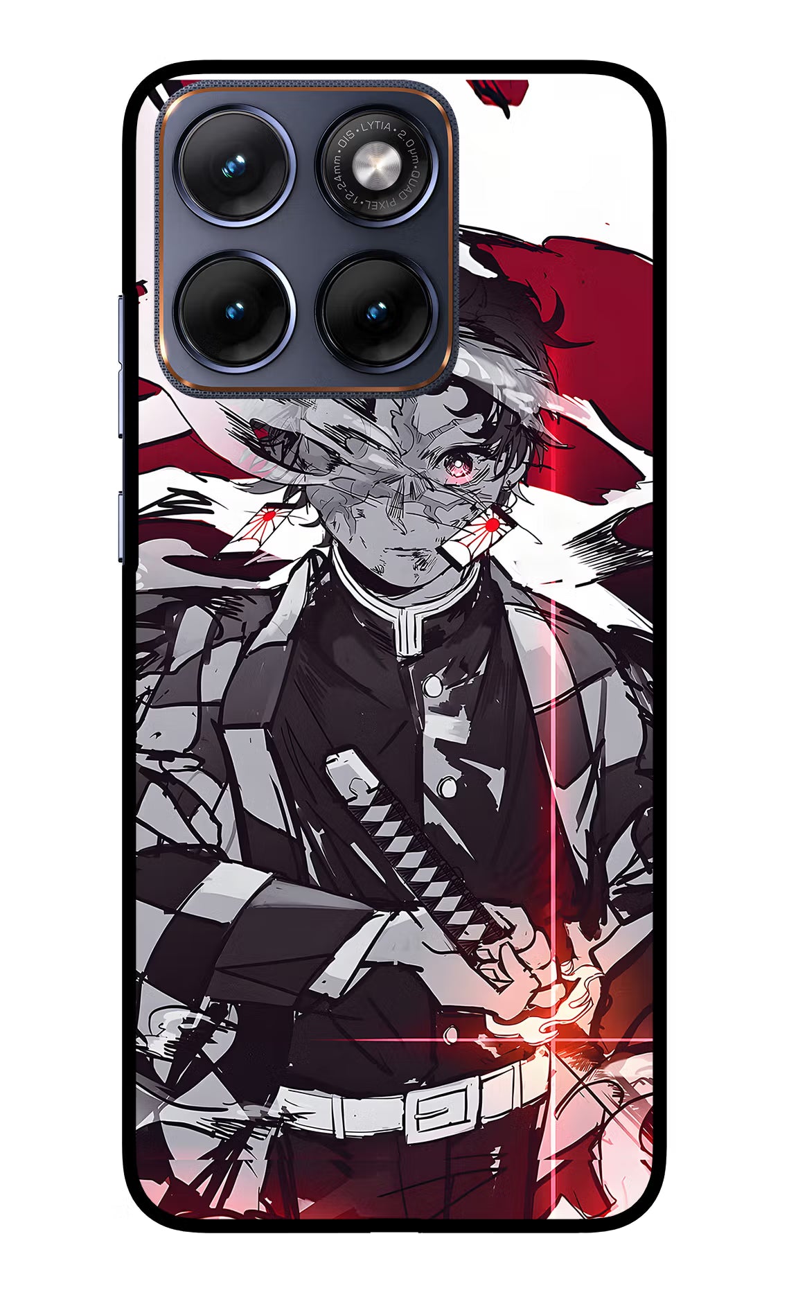 Demon Slayer Moto Edge 70 Fusion Glass Case Back Cover by Casekaro