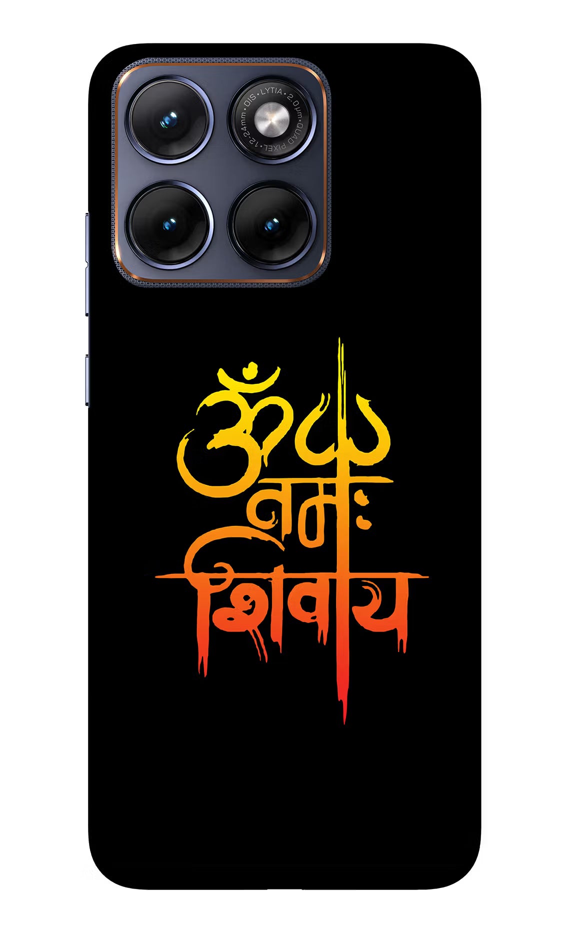 Om Namah Shivay Moto Edge 70 Fusion Glass Case Back Cover by Casekaro