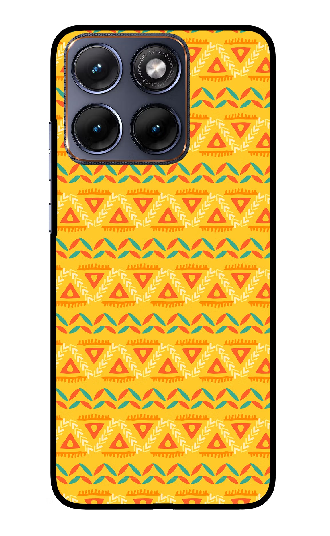 Tribal Pattern Moto Edge 70 Fusion Glass Case Back Cover by Casekaro