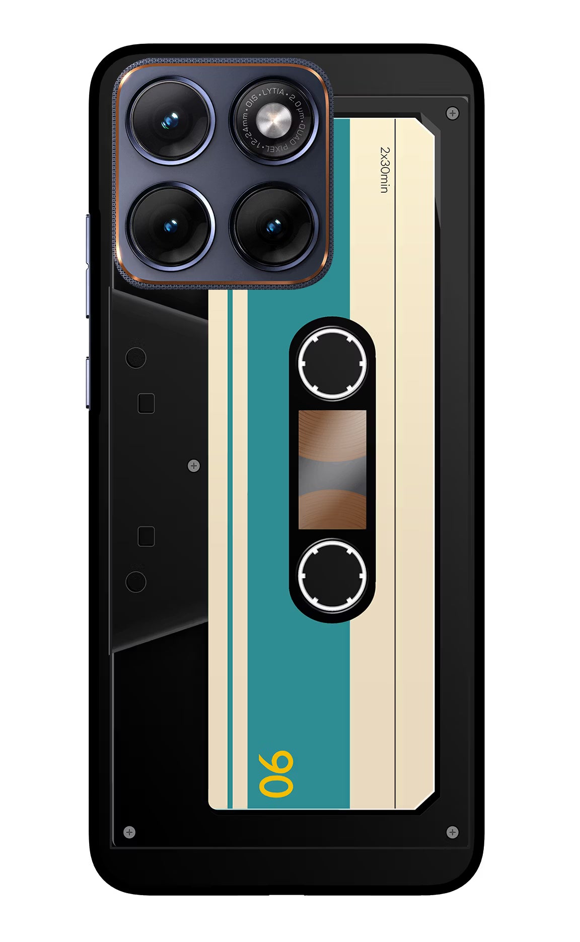 Cassette Moto Edge 70 Fusion Glass Case Back Cover by Casekaro