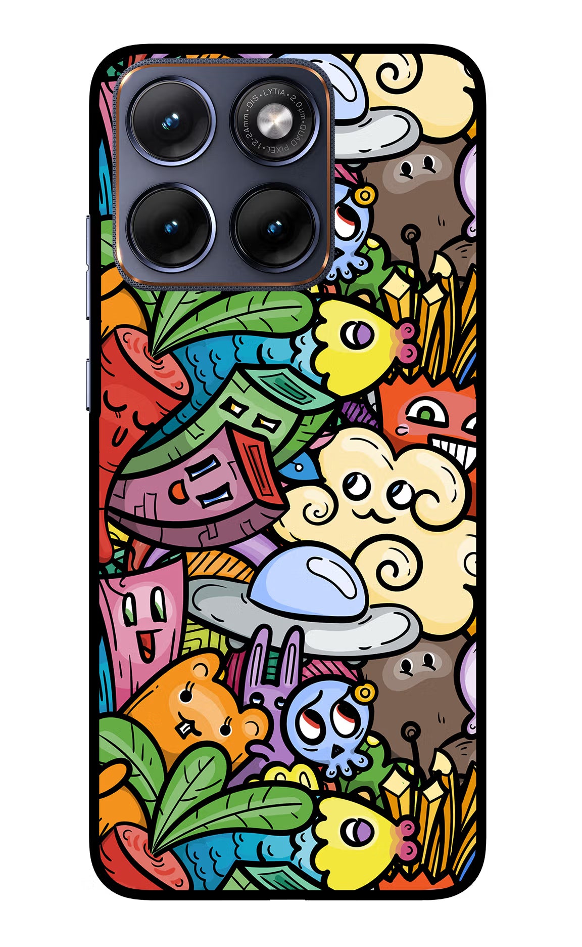 Veggie Doodle Moto Edge 70 Fusion Glass Case