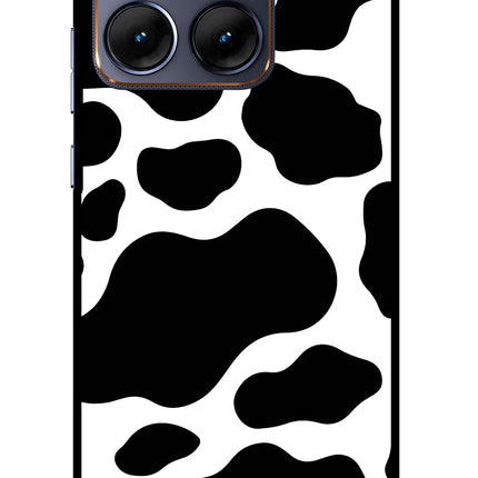 Cow Spots Moto Edge 70 Fusion Glass Case