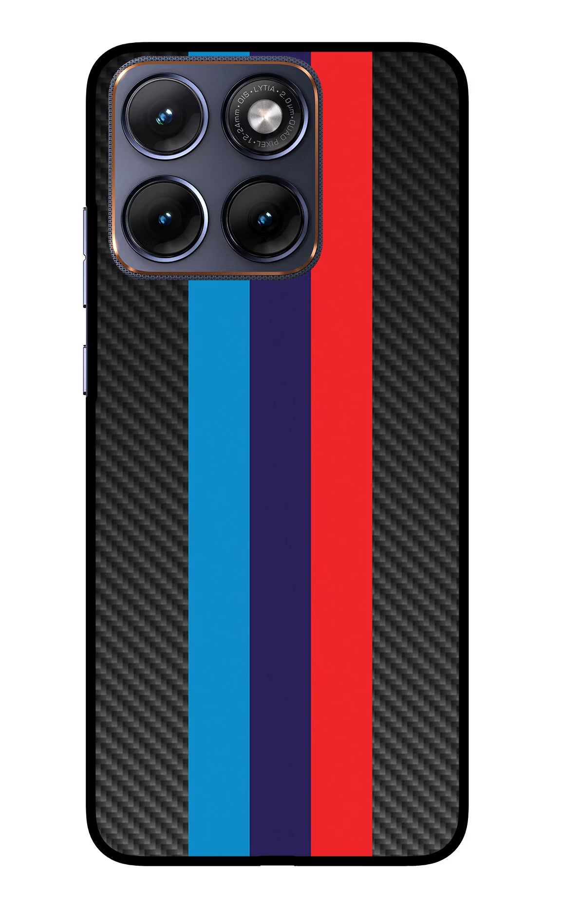 BMW Stripes Pattern Moto Edge 70 Fusion Glass Case