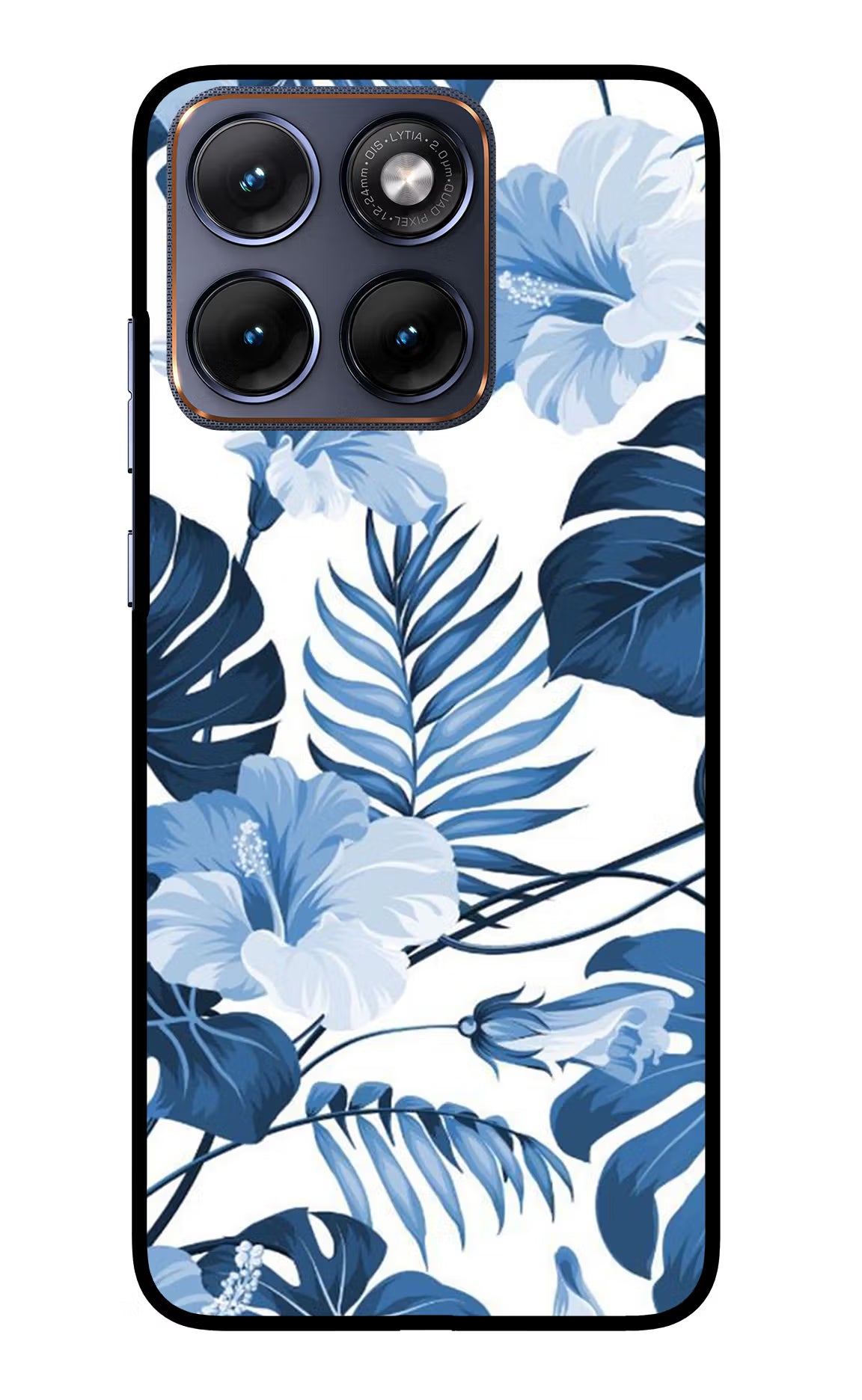 Fabric Art Moto Edge 70 Fusion Glass Case Back Cover by Casekaro