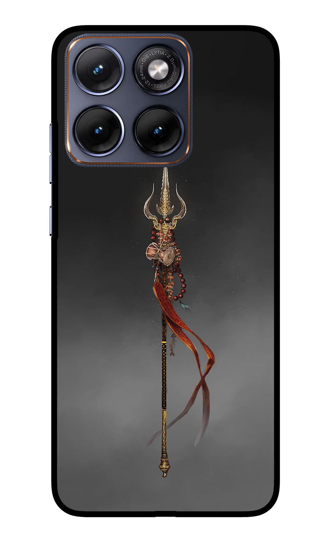 Shiv Trishul Moto Edge 70 Fusion Glass Case Back Cover by Casekaro