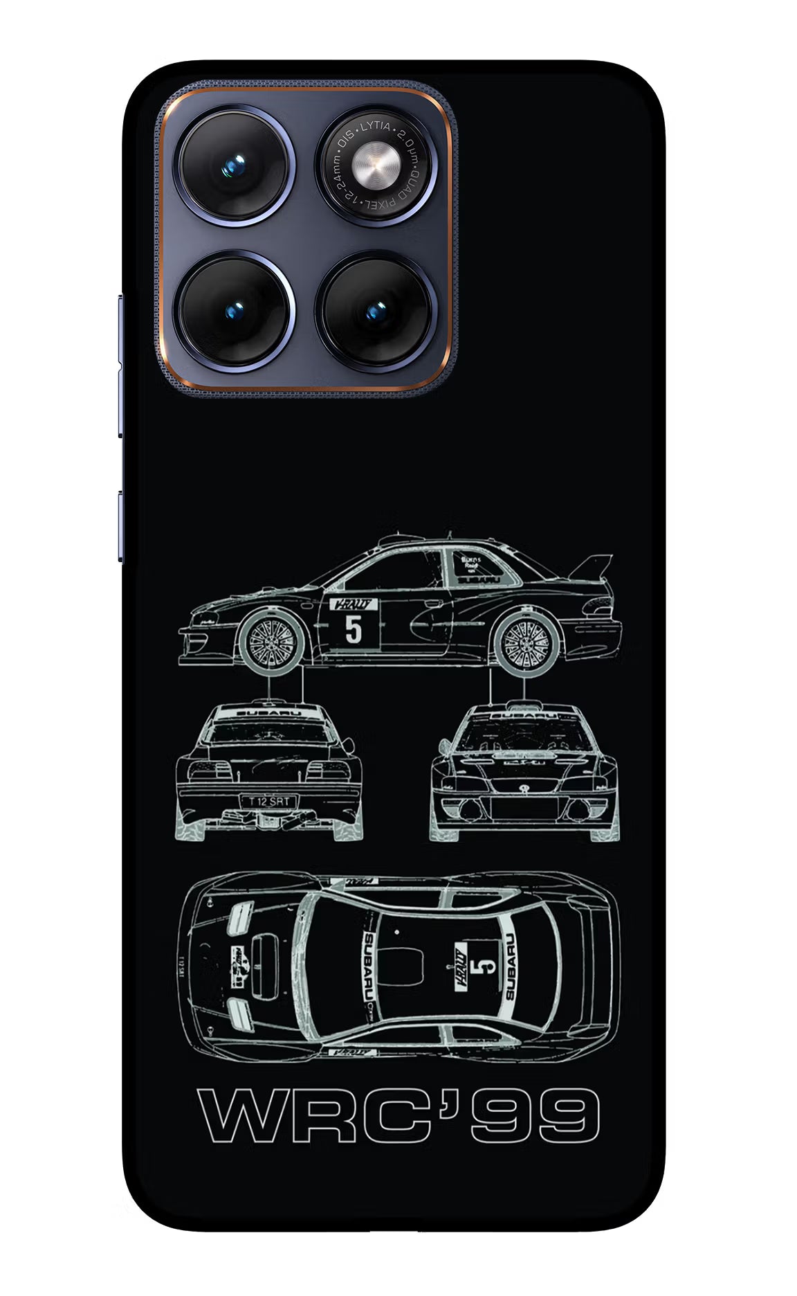 WRC'99 Moto Edge 70 Fusion Glass Case Back Cover by Casekaro