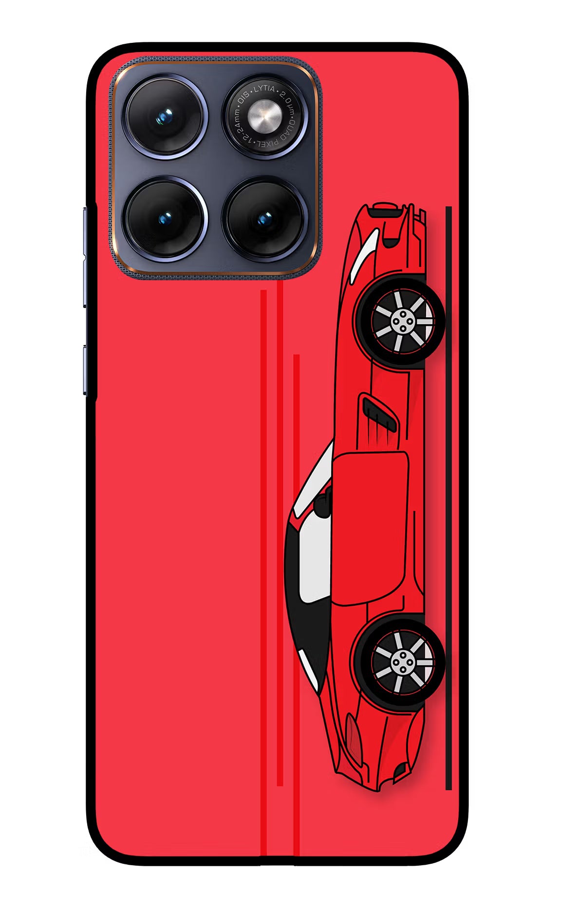 Red Velocity Moto Edge 70 Fusion Glass Case