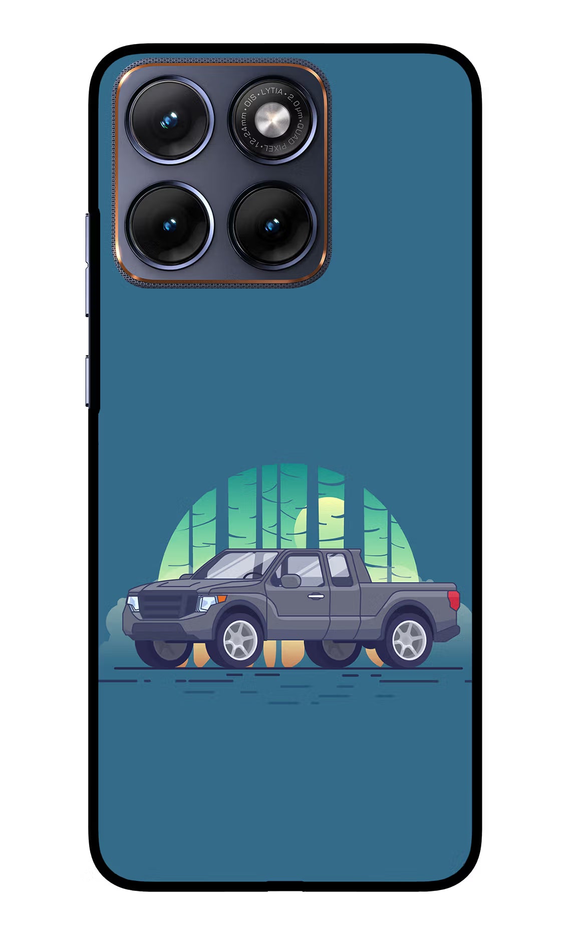 Retro Garage Vibe Moto Edge 70 Fusion Glass Case Back Cover by Casekaro