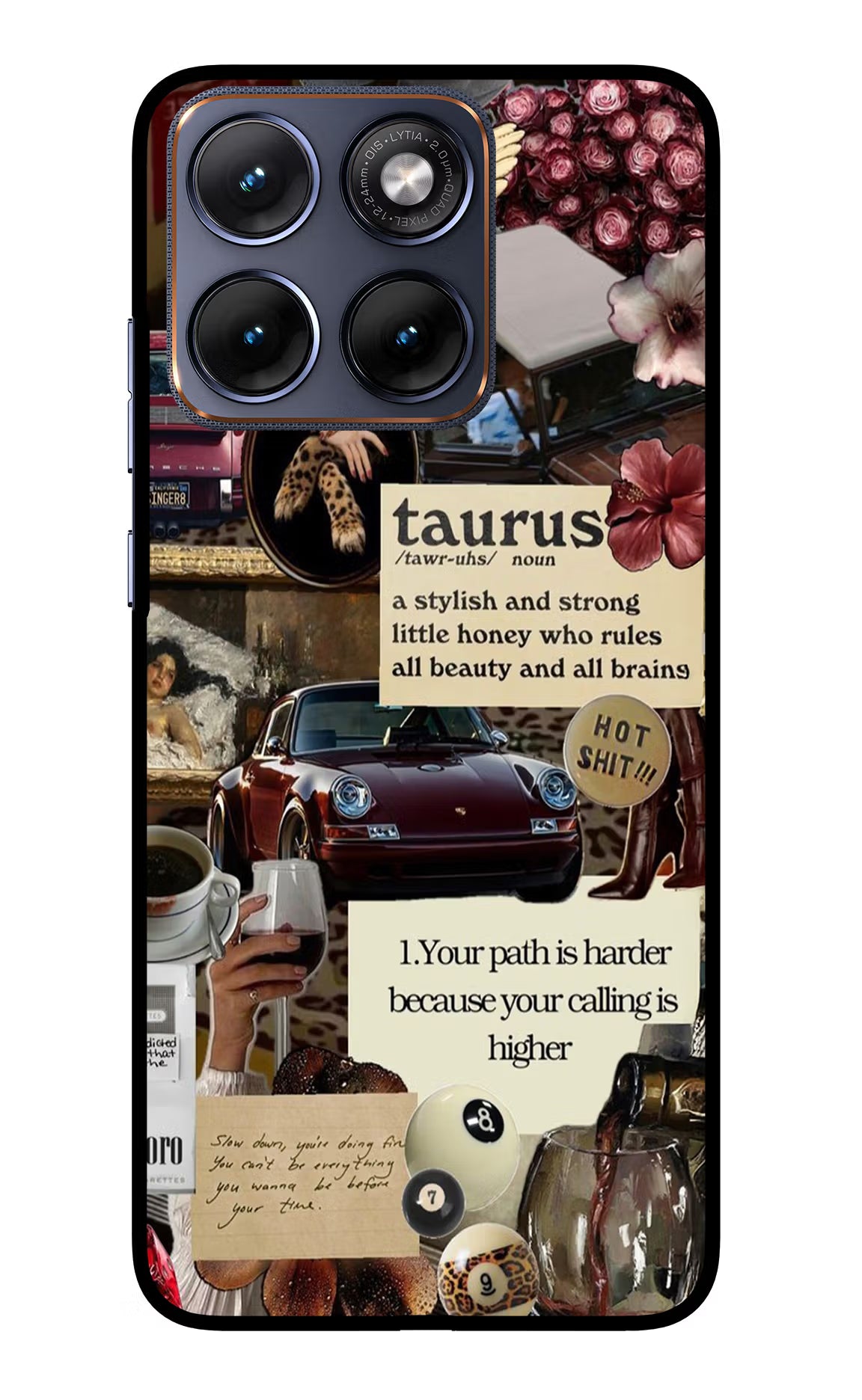 Taurus Zodiac Moto Edge 70 Fusion Glass Case