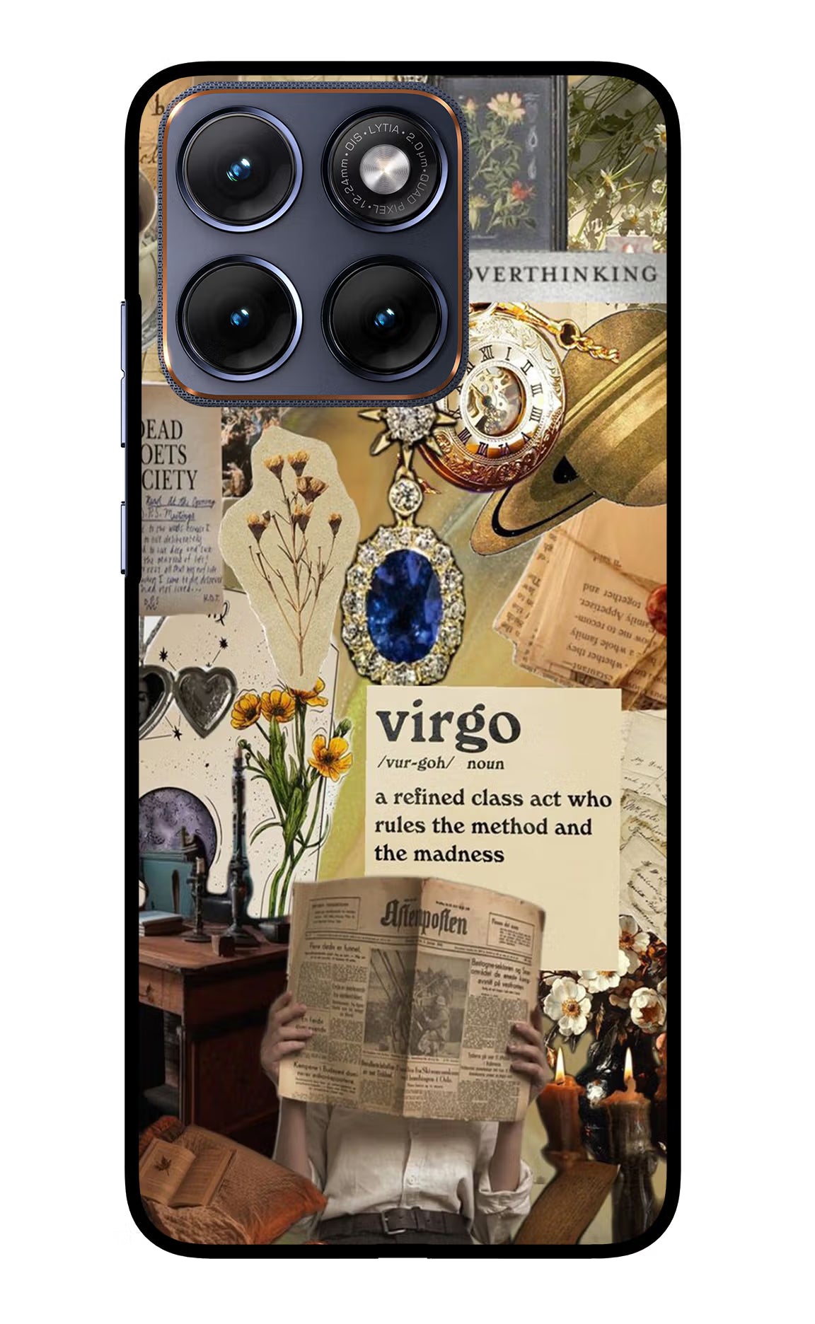 Virgo Zodiac Moto Edge 70 Fusion Glass Case Back Cover by Casekaro