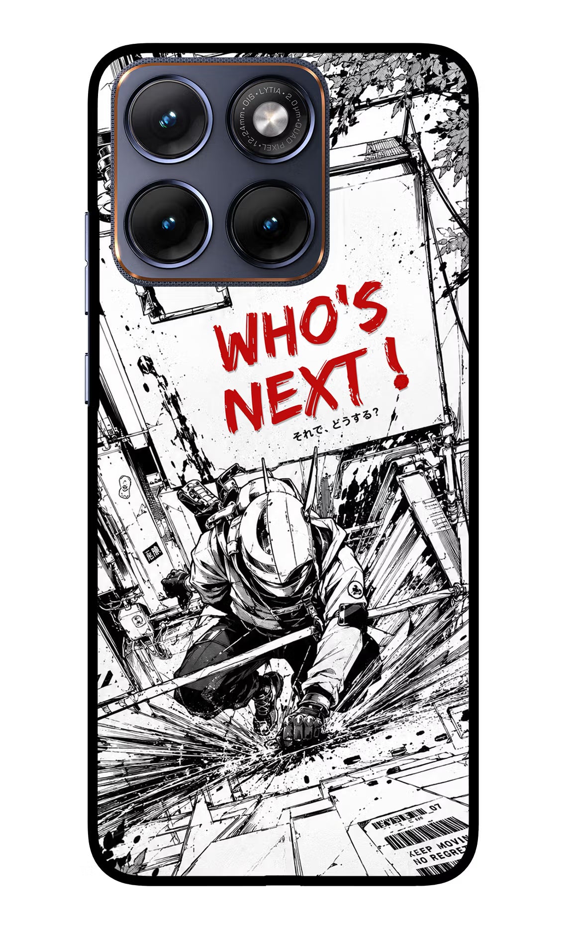 Who's Next Moto Edge 70 Fusion Glass Case Back Cover by Casekaro