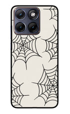 Spider Web Moto Edge 70 Fusion Glass Case Back Cover by Casekaro