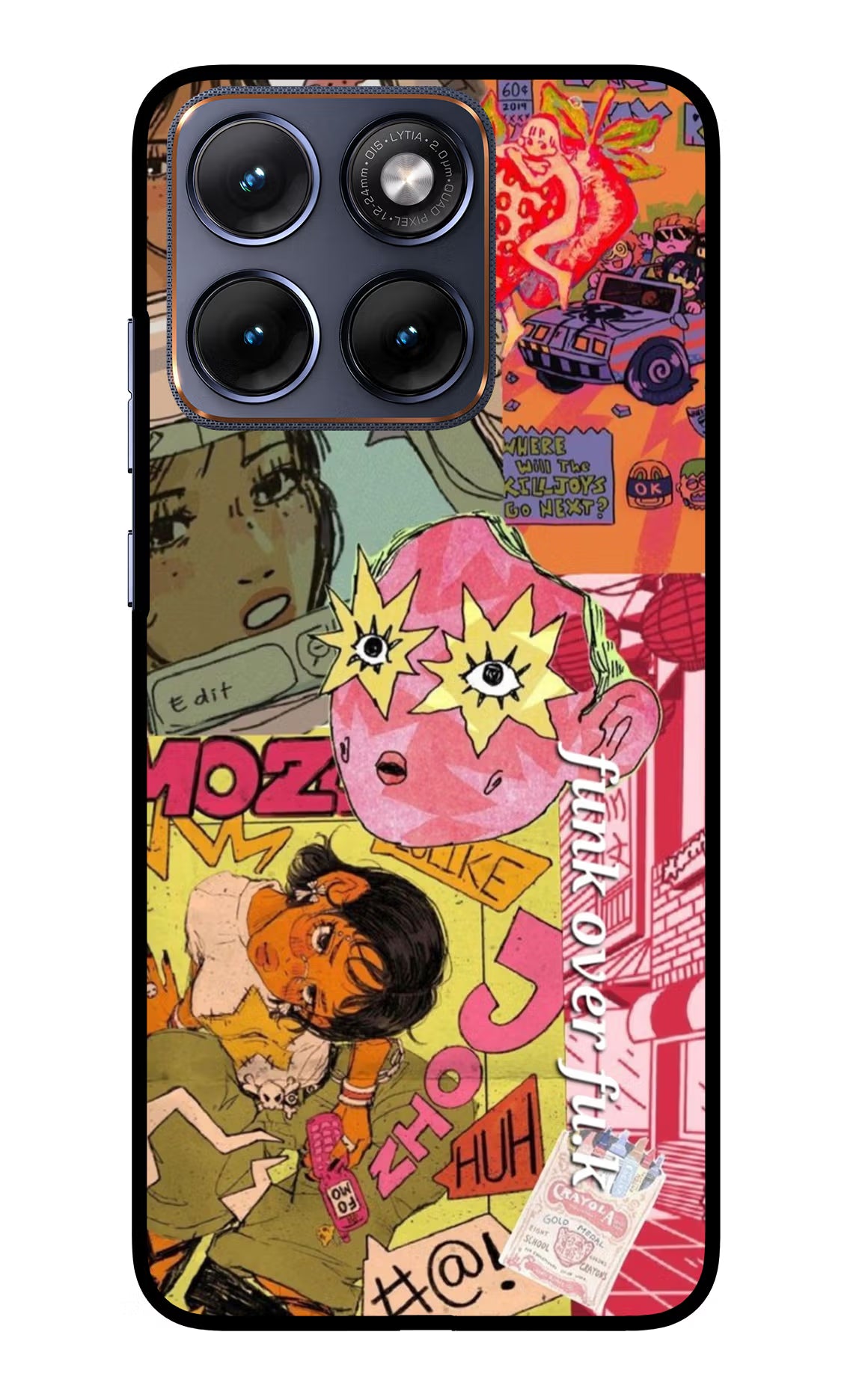 Funkover Moto Edge 70 Fusion Glass Case Back Cover by Casekaro