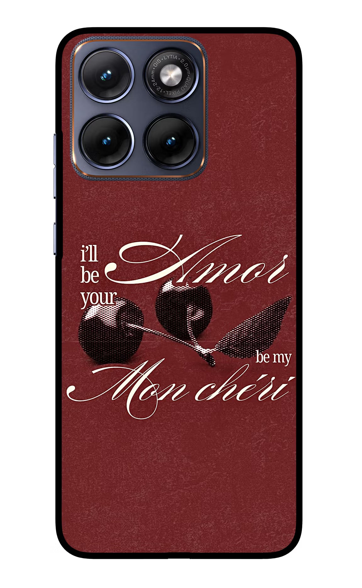 Velvet Cherry Moto Edge 70 Fusion Glass Case