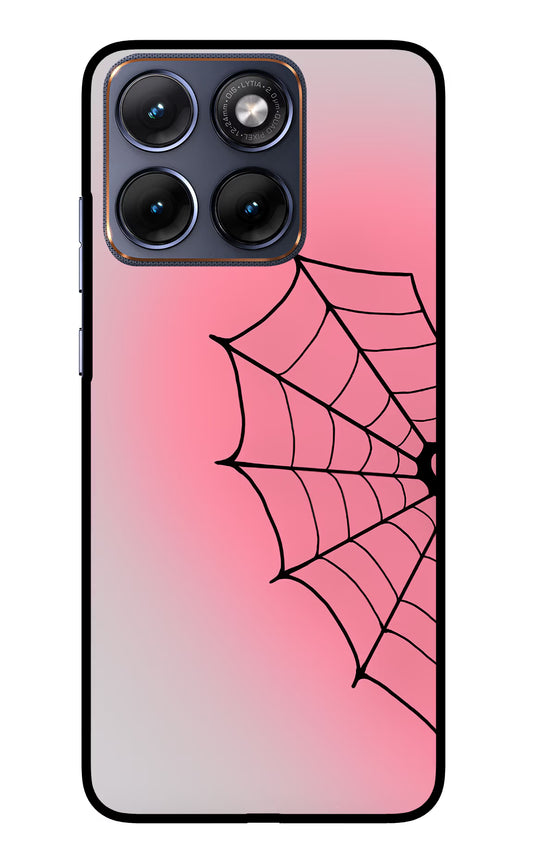 Pink Web Moto Edge 70 Fusion Glass Case