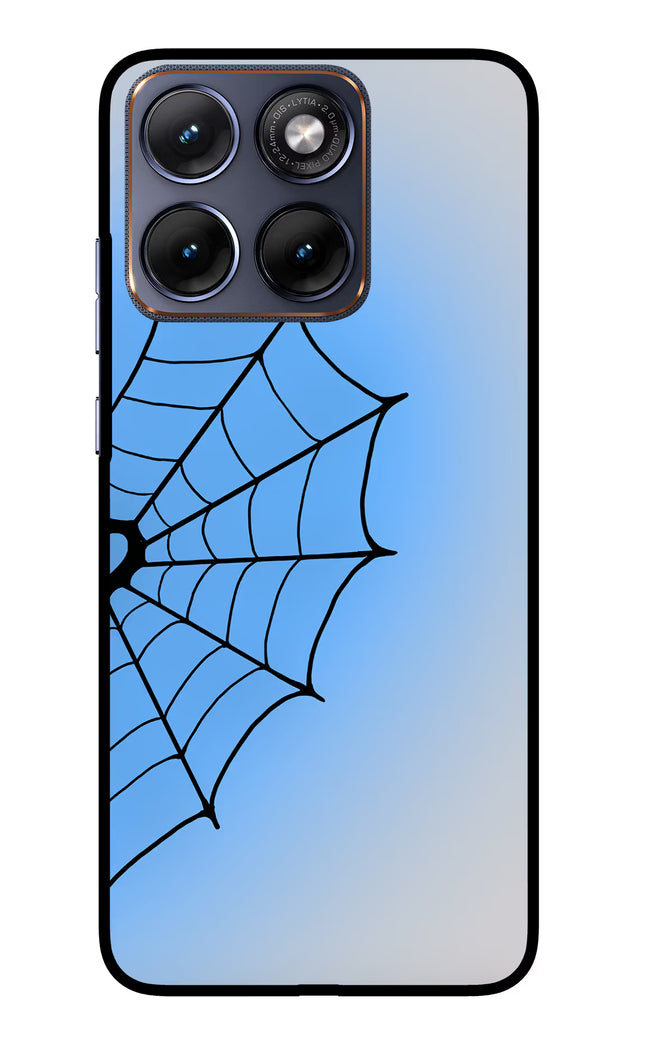 Blue Web Moto Edge 70 Fusion Glass Case