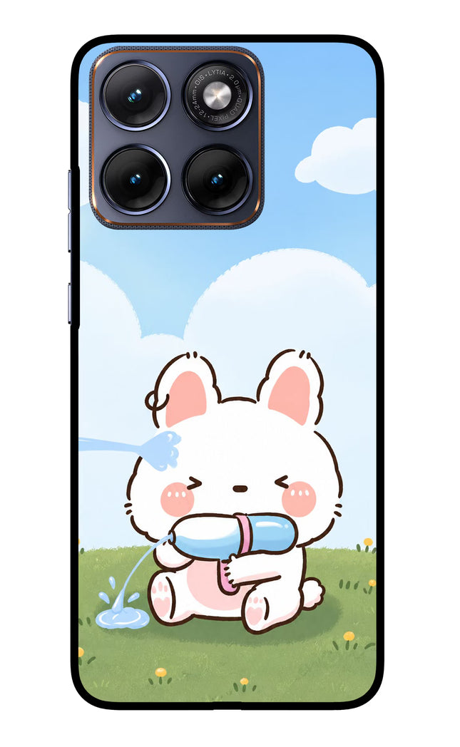 Bunny Treat Moto Edge 70 Fusion Glass Case