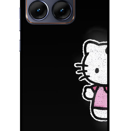 Kitty Charm Moto Edge 70 Fusion Glass Case