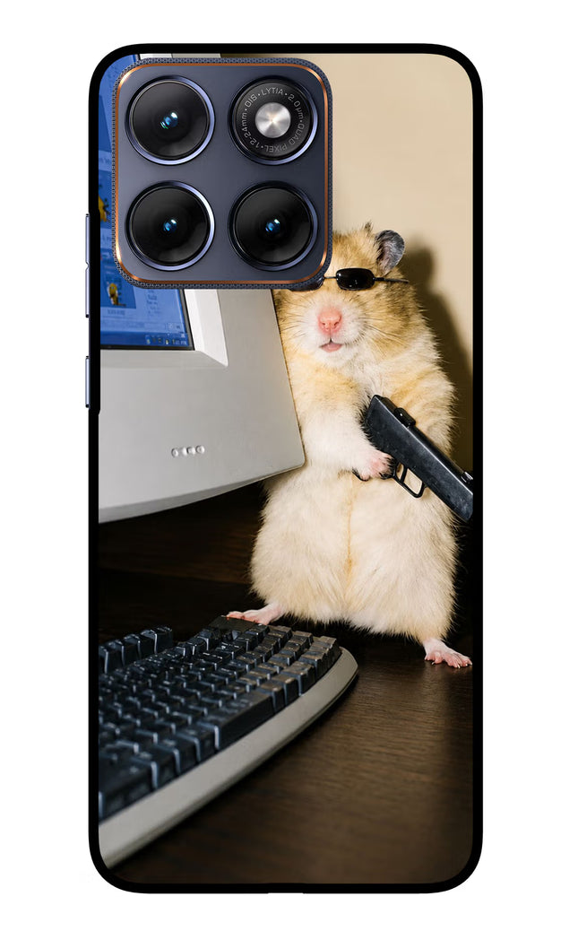 Hacker Hamster Moto Edge 70 Fusion Glass Case
