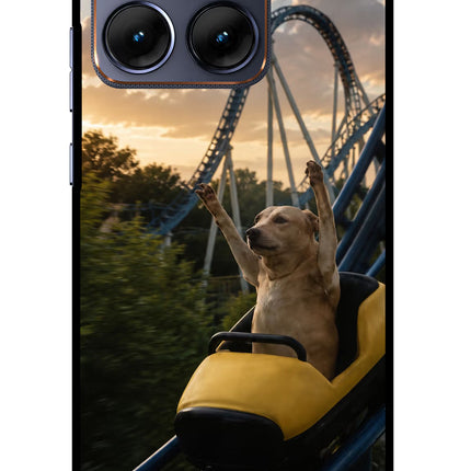 Rollercoaster Dog Moto Edge 70 Fusion Glass Case