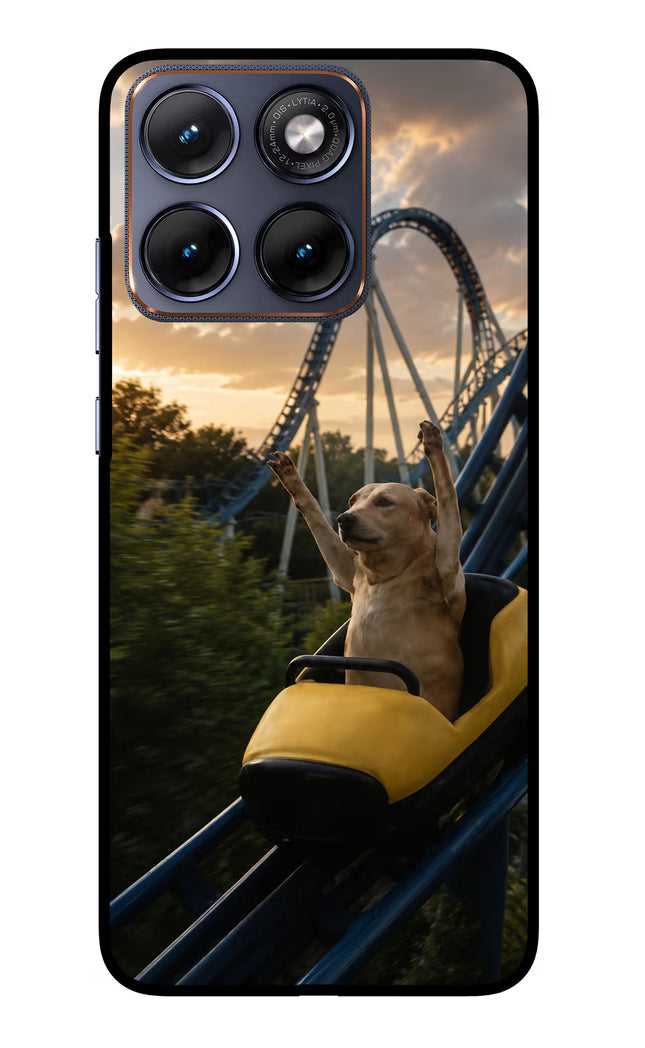 Rollercoaster Dog Moto Edge 70 Fusion Glass Case
