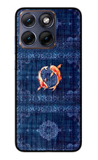 Koi Blue Moto Edge 70 Fusion Glass Case