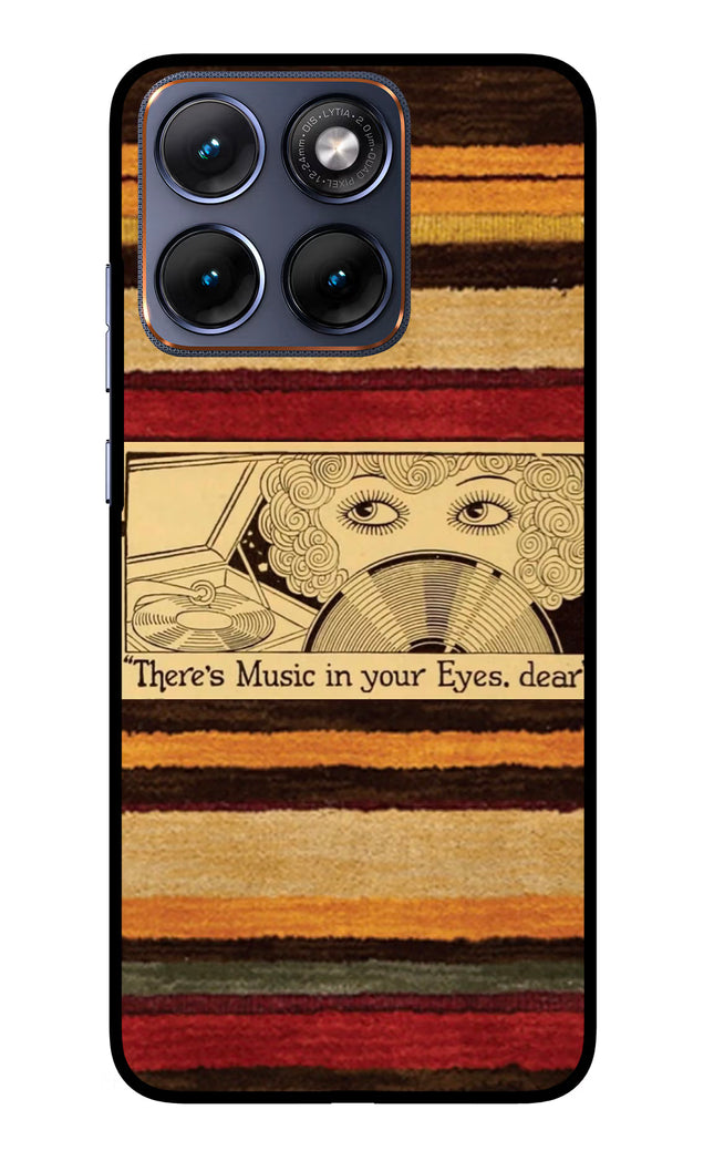 Vinyl Stripes Moto Edge 70 Fusion Glass Case Back Cover by Casekaro