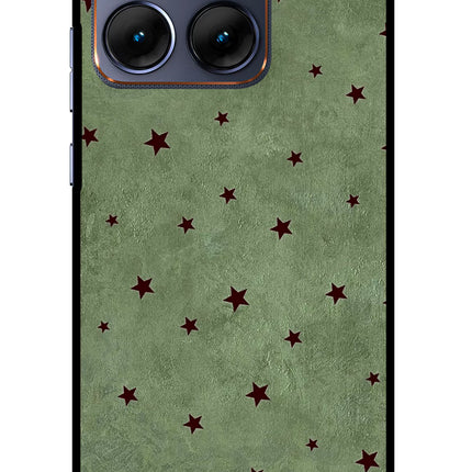 Green Stars Moto Edge 70 Fusion Glass Case