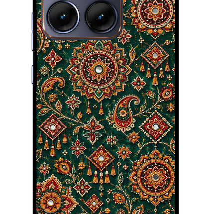 Green Pataka Moto Edge 70 Fusion Glass Case