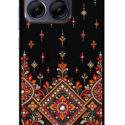 Noir Mehfil Moto Edge 70 Fusion Glass Case