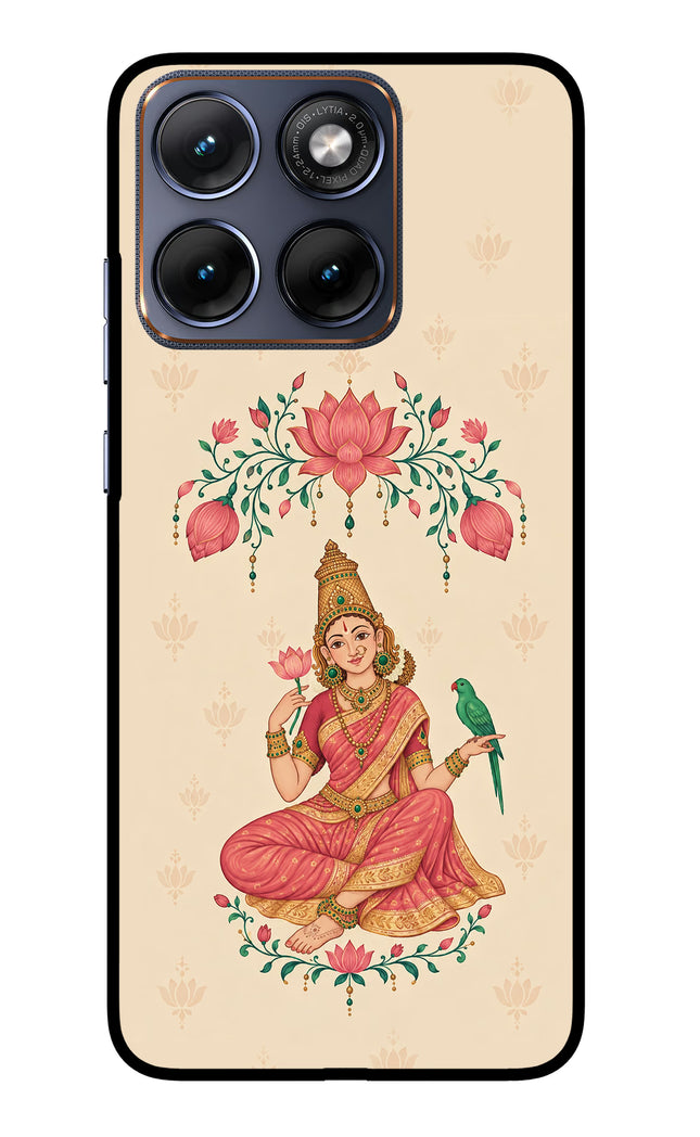Goddess Lakshmi Moto Edge 70 Fusion Glass Case Back Cover by Casekaro