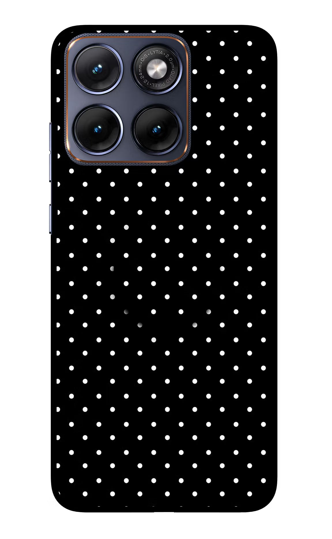 White Dots Moto Edge 70 Fusion Pop Case by Casekaro