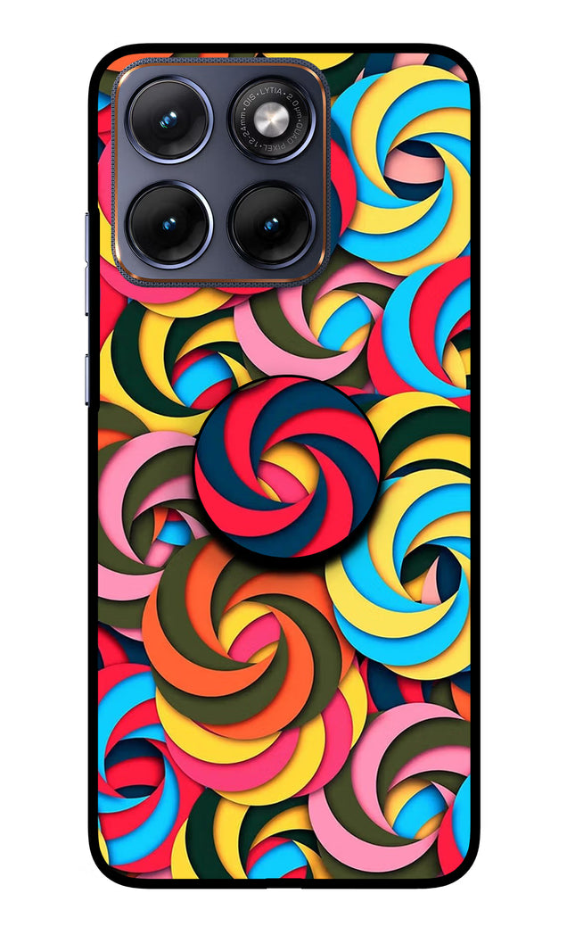 Spiral Pattern Moto Edge 70 Fusion Pop Case by Casekaro