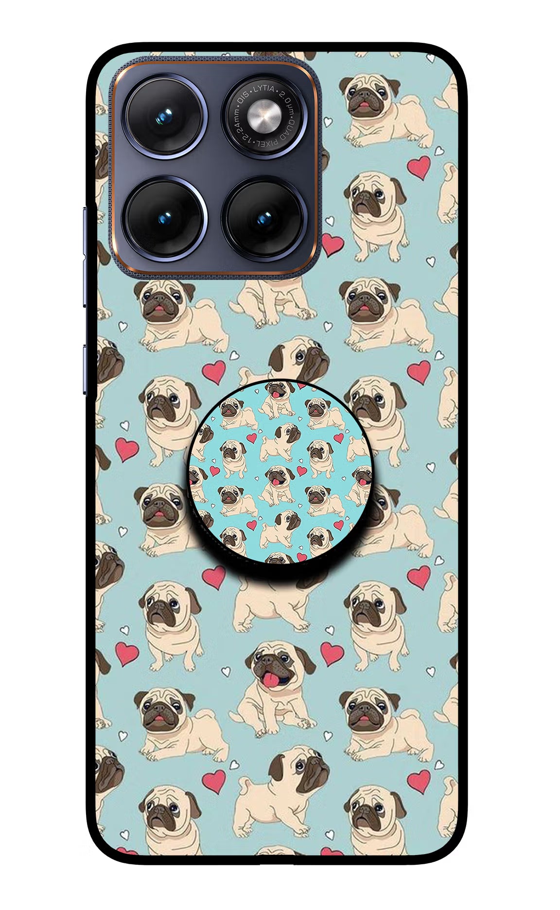 Pug Dog Moto Edge 70 Fusion Pop Case by Casekaro