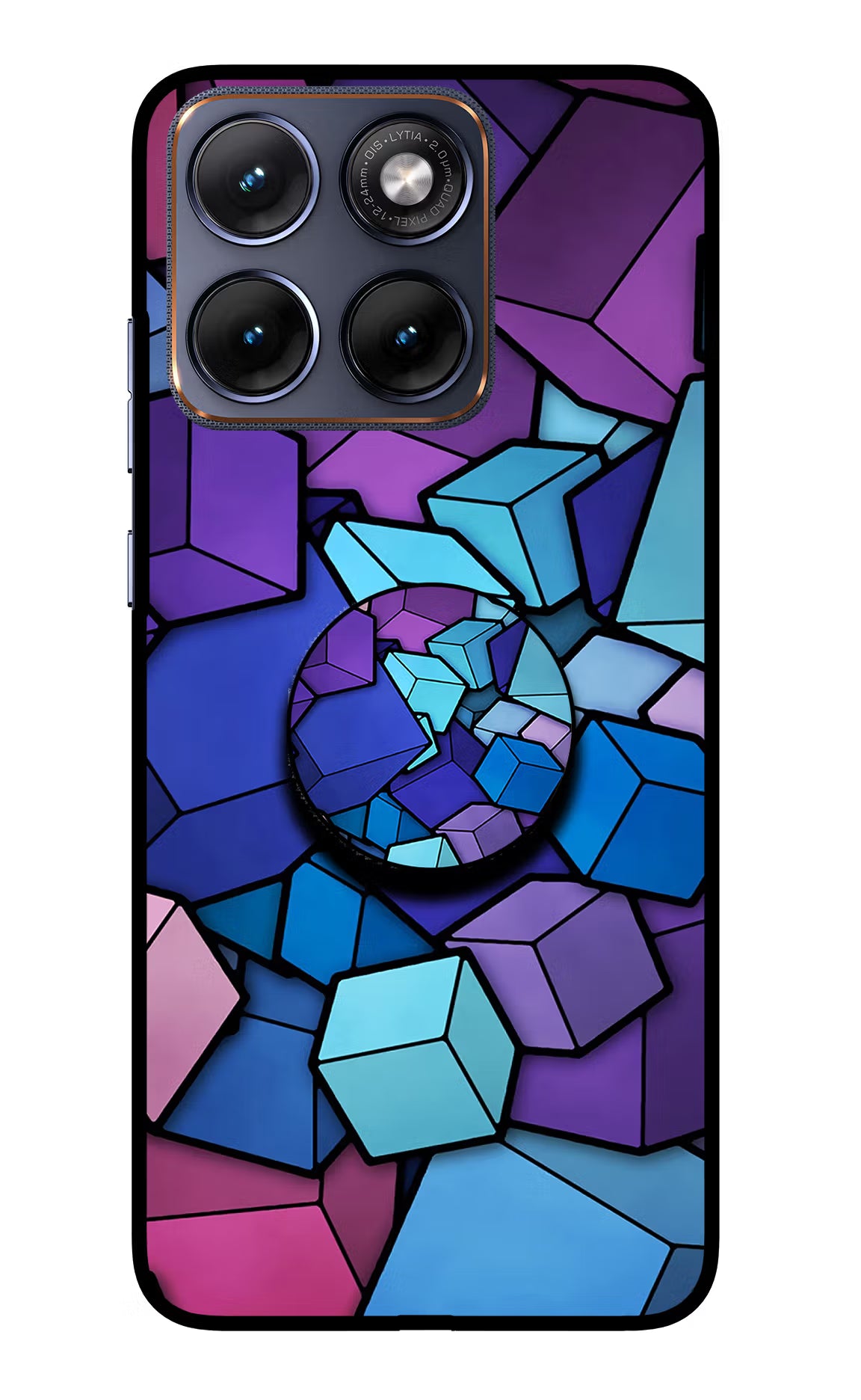 Cubic Abstract Moto Edge 70 Fusion Pop Case by Casekaro