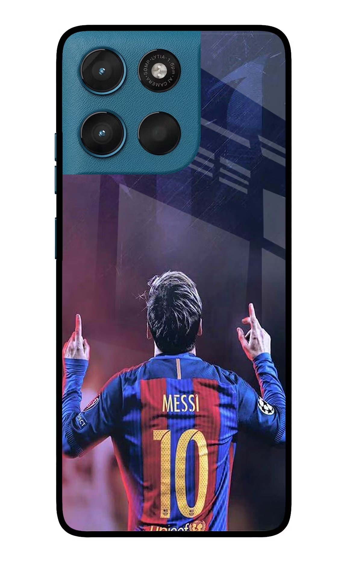 Messi Moto G57 Power 5G Glass Case Back Cover by Casekaro